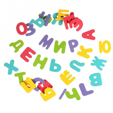Набор для купания и обучения 33 русские буквы, пвх 